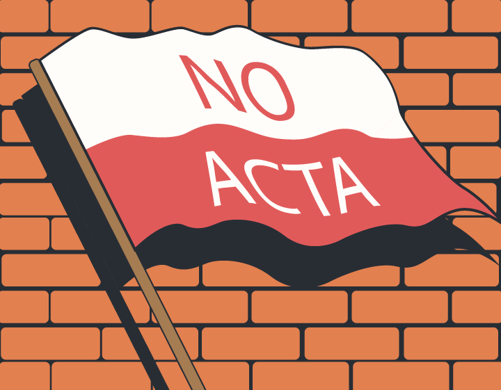 Acta protest flag